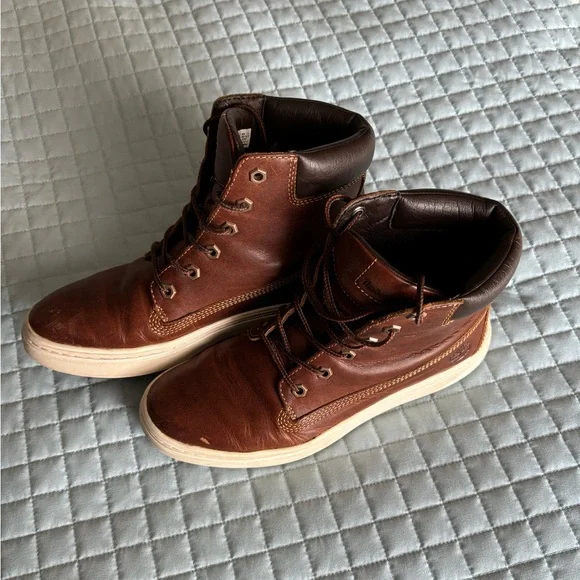 Timberland Boots, brown leather, high tops - Picture 3 of 8